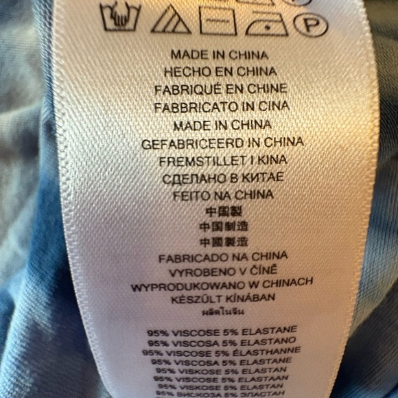 Micheal Kors Navy Blue Tie-Dye Women's Top - Picture 4 of 5